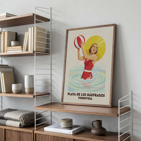 Retro Beach Ball Fun Poster
