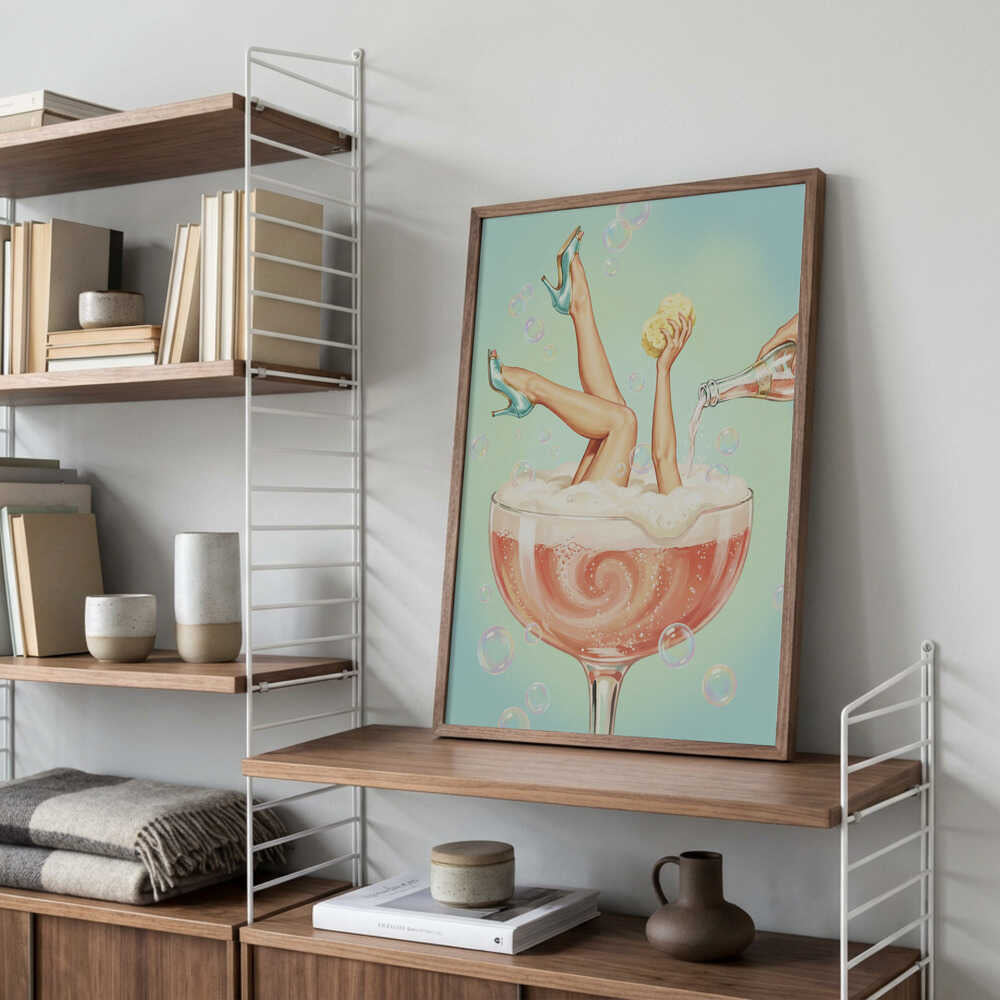 Champagne Bubble Bath Poster