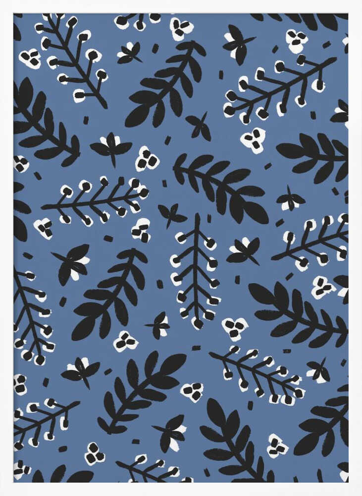 Leafy Nightscape Poster