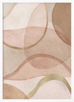 Blush and Brown Abstract Poster