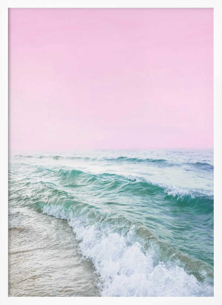 Pink Sky Beach Poster