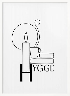 Hygge line art illustration Poster