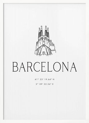 Barcelona city coordinates Poster