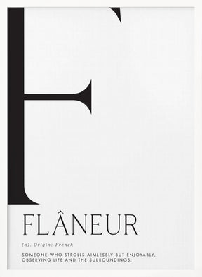 Flâneur definition Poster