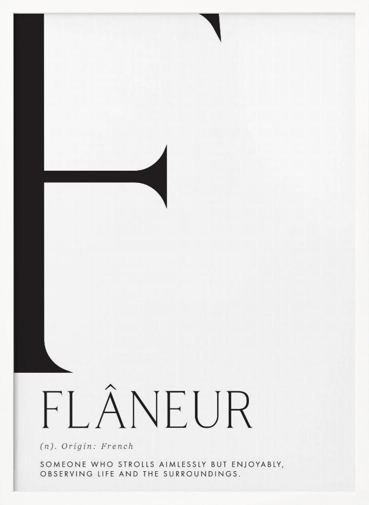 Flâneur definition Poster