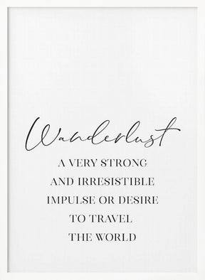 Wanderlust quote Poster