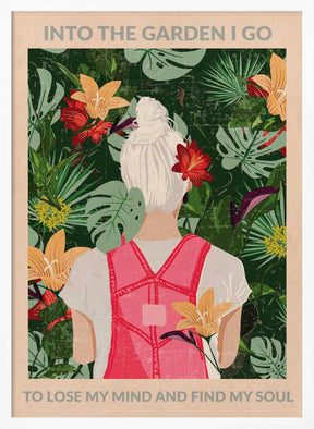 Into the Garden (grey) Poster