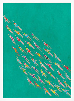 Racing Swimmers Poster