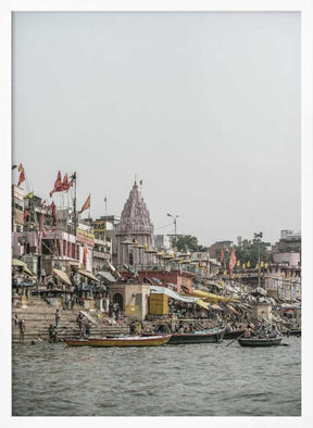 Ganges Riverside Scene Poster