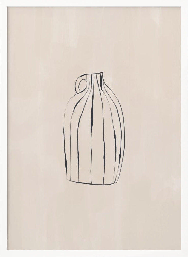 Striped Vase Poster