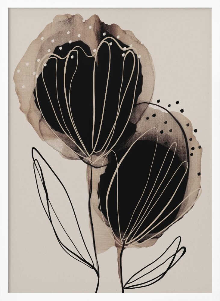 Ink Blossom Duo Poster