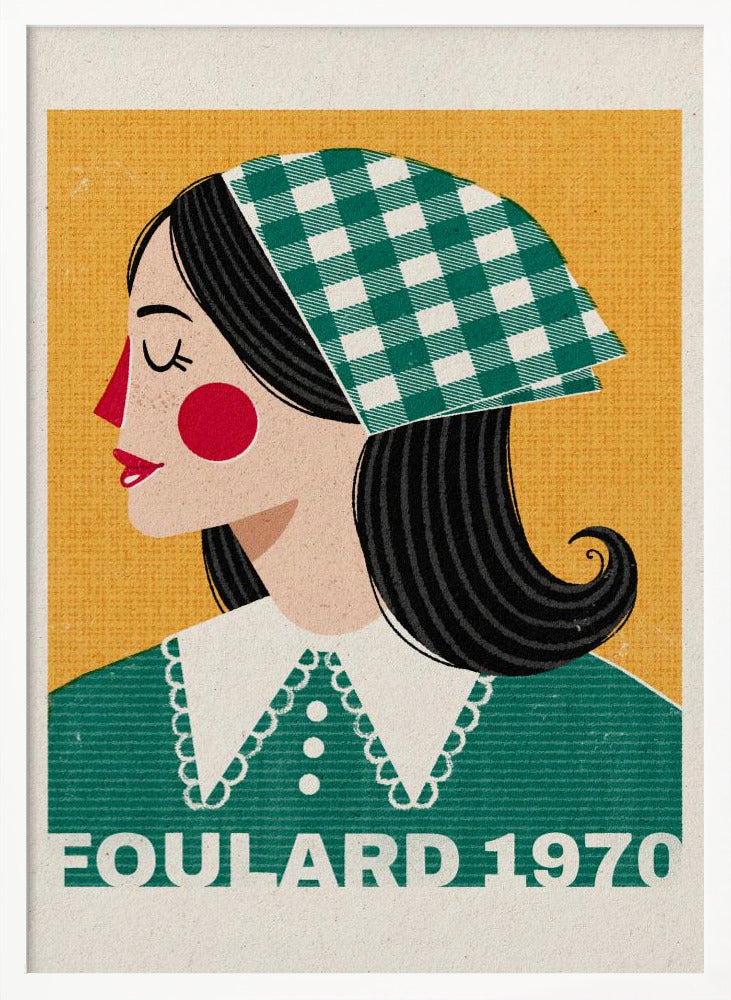 Foulard French Fashion Portrait Poster