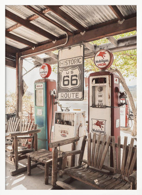 Route 66 Gas Station Poster