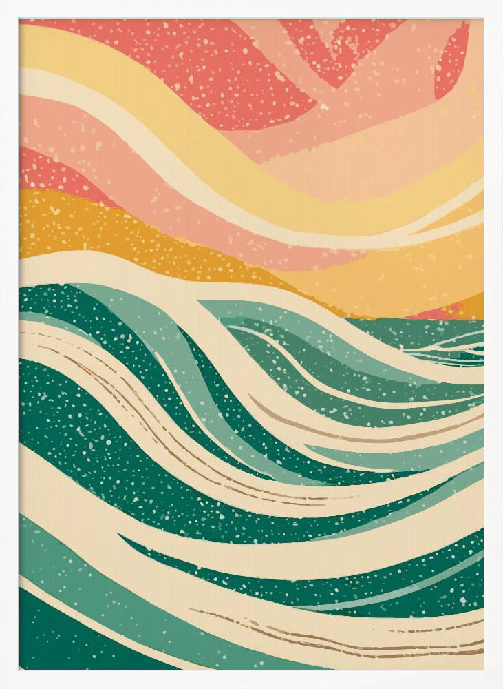 Abstract Sea Waves Poster