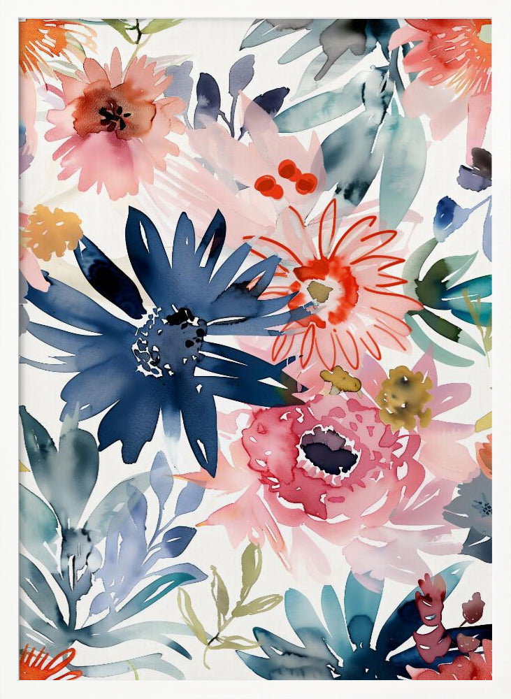 Watercolor Floral No. 1 Poster