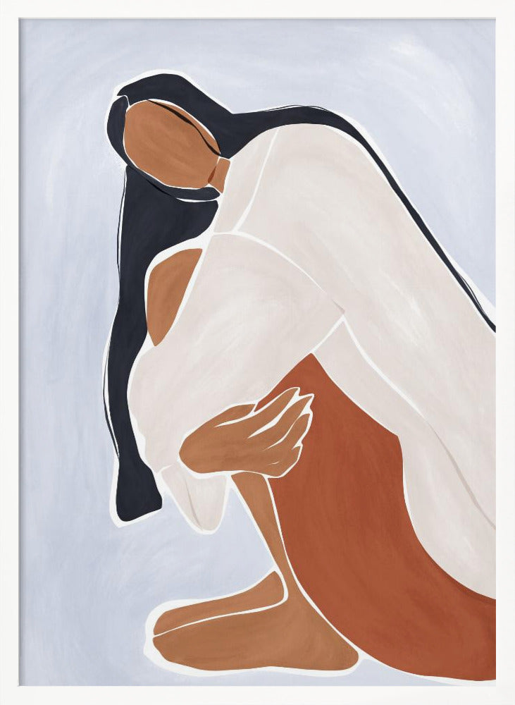 Woman Embracing Herself Print By Ivy Green Illustrations Poster