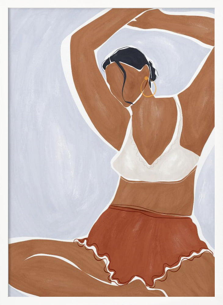 Woman Doing Yoga In Bikini Print By Ivy Green Illustrations Poster