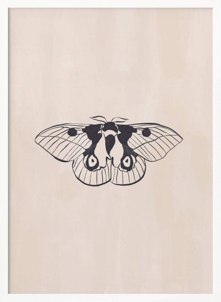 Moth Line Art Print By Ivy Green Illustrations 4 5 Ratio Poster