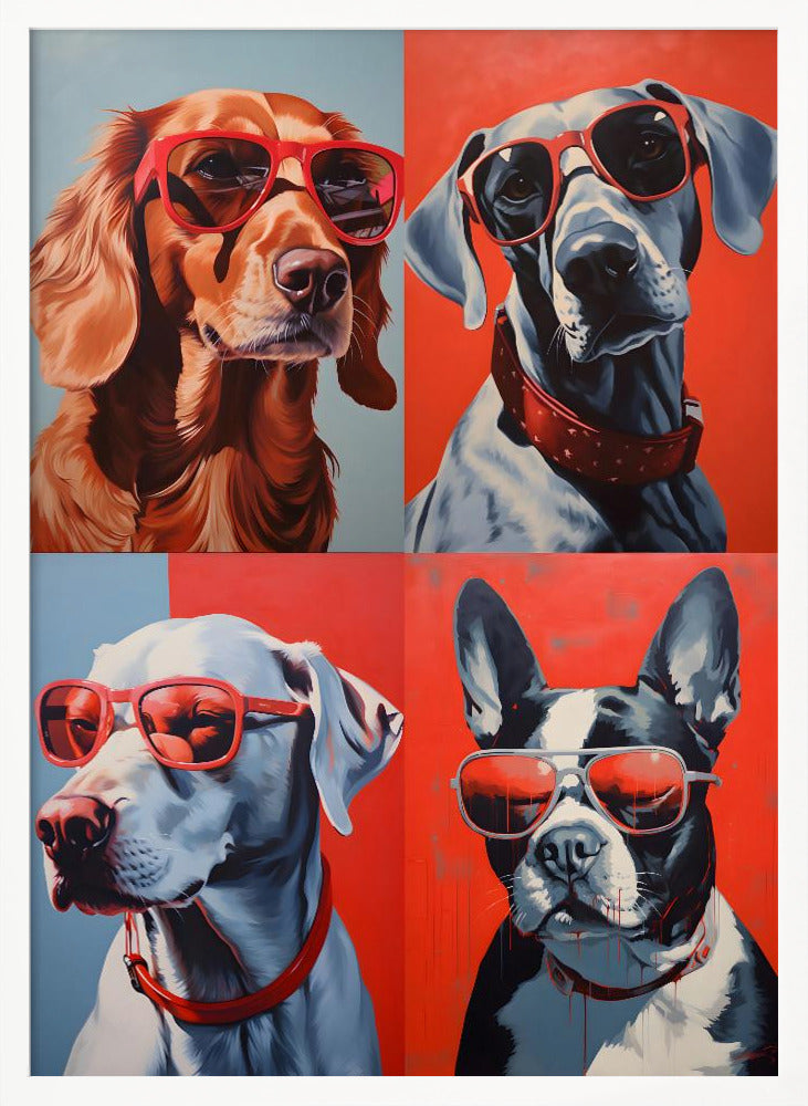 Dogs In Shades Poster