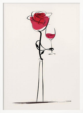 Wine Rose Poster