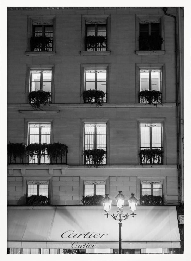 Paris Place Vendome Black and White Poster