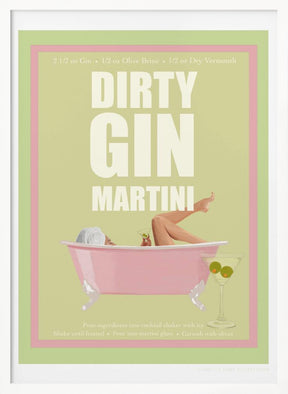 Jlr Cocktails- Dirty Gin Martini Poster