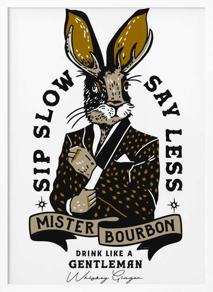 Mister Bourbon Jackalope In Smoking Jacket Poster