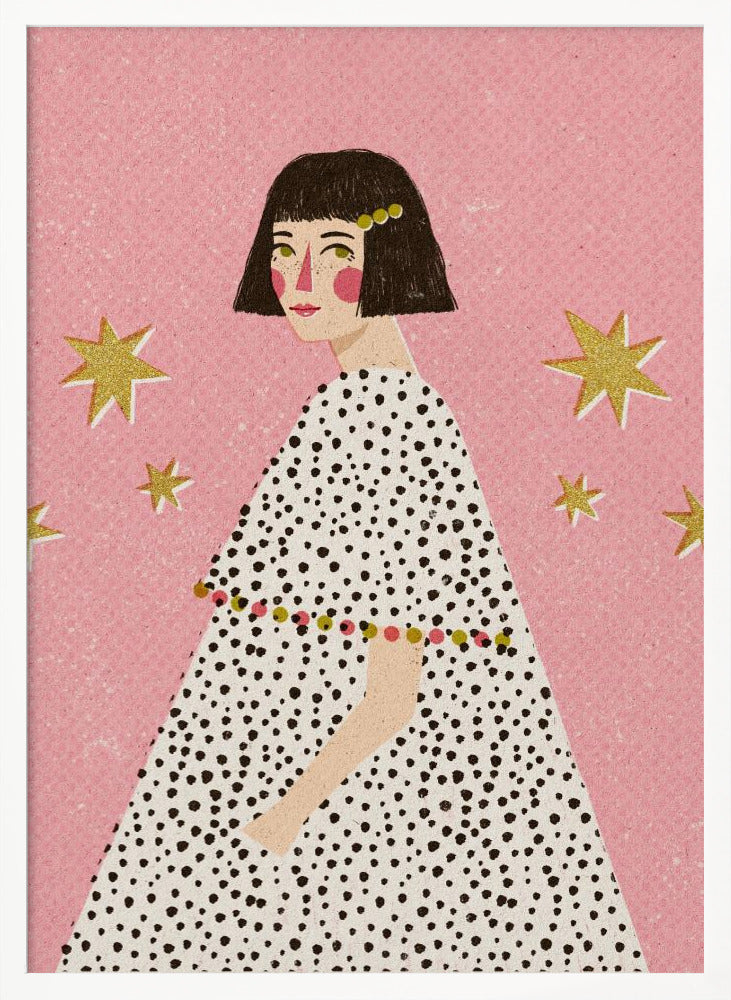 Polka Dots Girl Poster