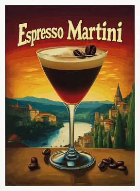 Espresso Martini Vintage Poster