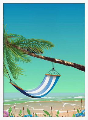 Hammock On A Beach Poster