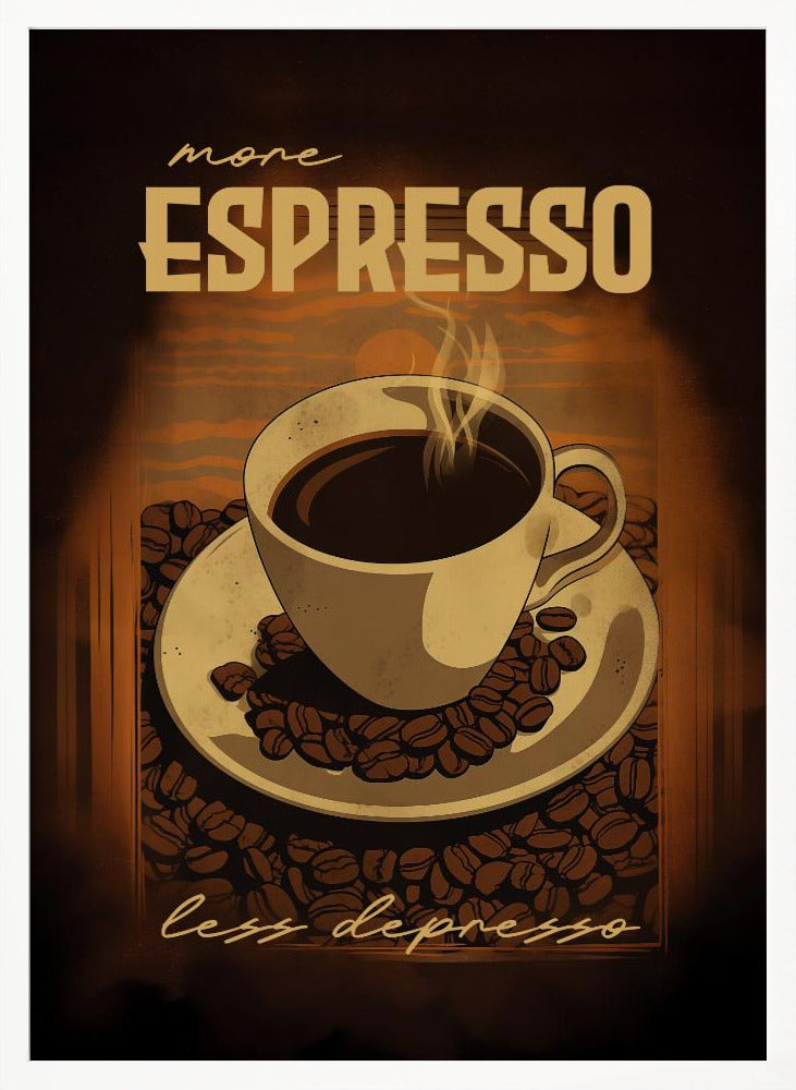 More Espresso   Less Depresso Poster