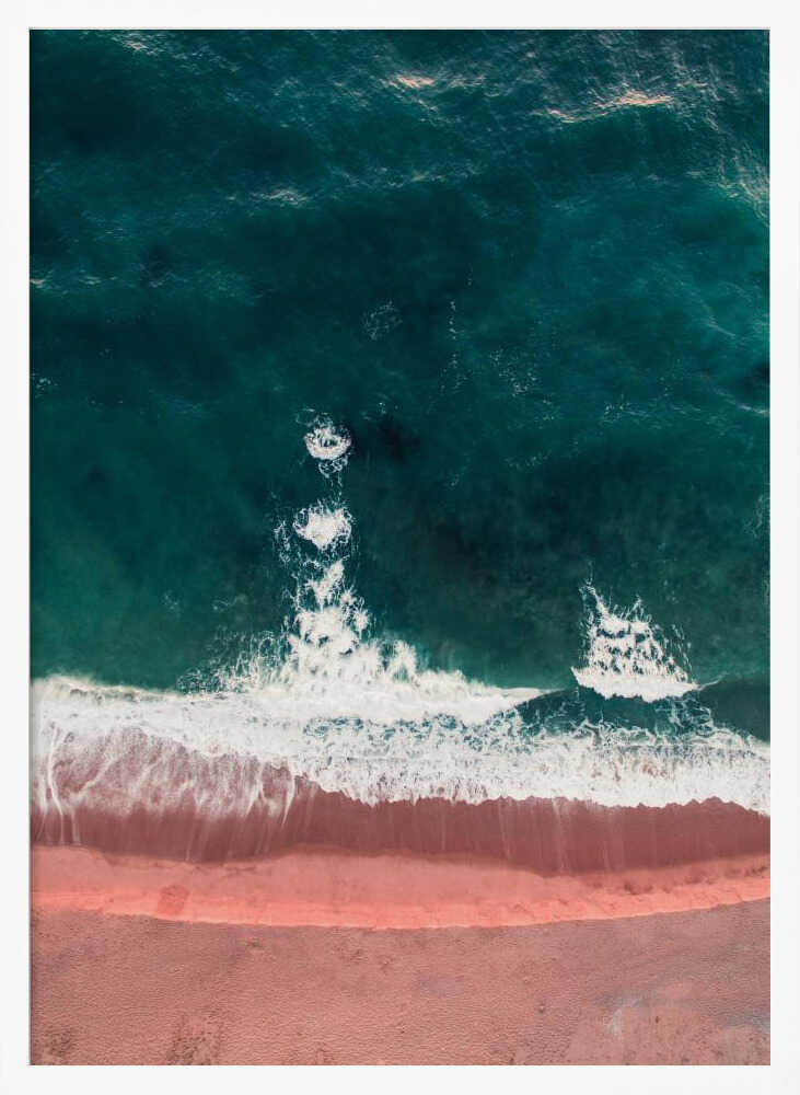 Stunning Beach With Turquoise Waves Poster