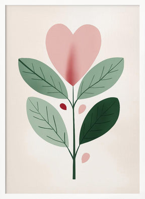 Heart Shaped Flower Poster