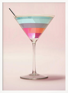 Striped Martini Poster