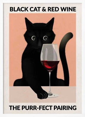 A4 Cat & Wine Purr Fect 01.png Poster