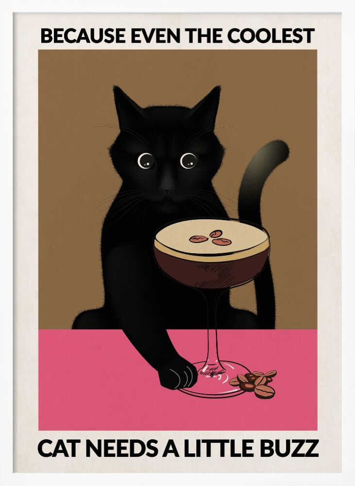 A4 Cat & Espresso 01.png Poster