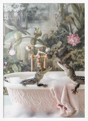 Crocodile Bubble Bath Poster