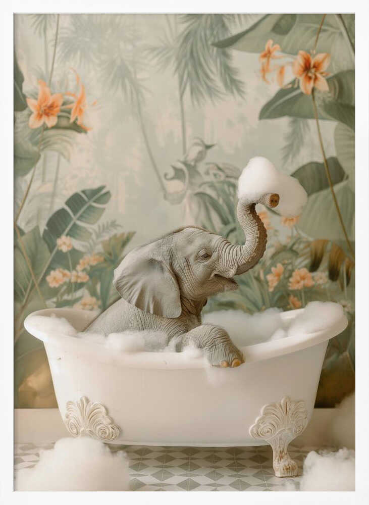 Elephant Bubble Bliss Poster