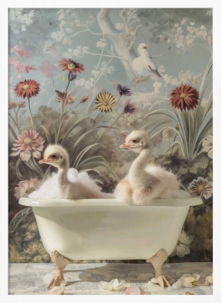 Ostrich Bubble Bliss Poster