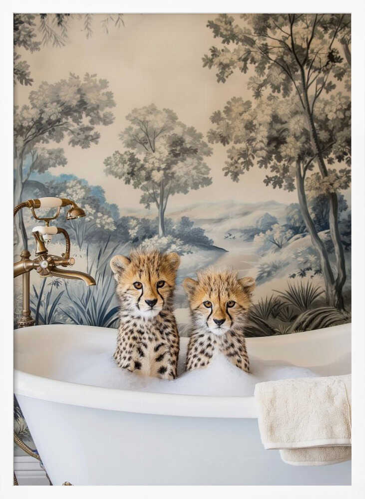 Cheetah Bath Time Duo Poster