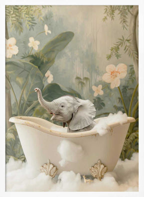 Elephant Bath Joy Poster