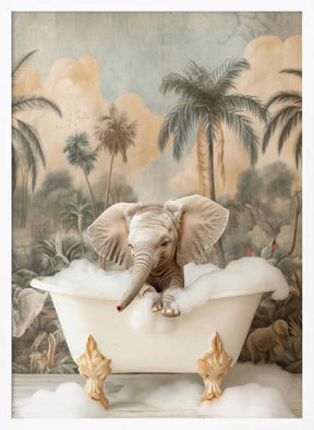 Elephant Bubble Delight Poster