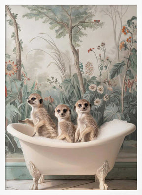 Meerkat Bath Time Fun Poster