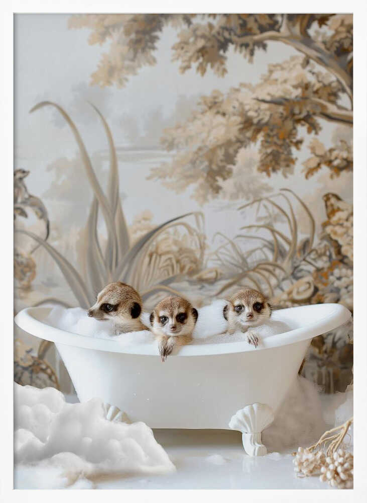 Meerkat Bath Trio Poster