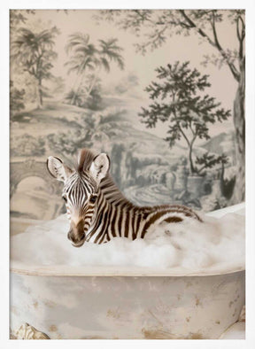 Zebra Bubble Bliss Poster