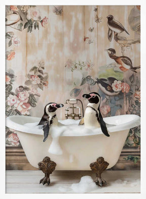 Penguin Pals in a Bubble Bath Poster