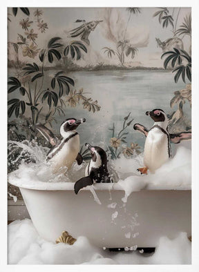 Penguin Splash Party Poster