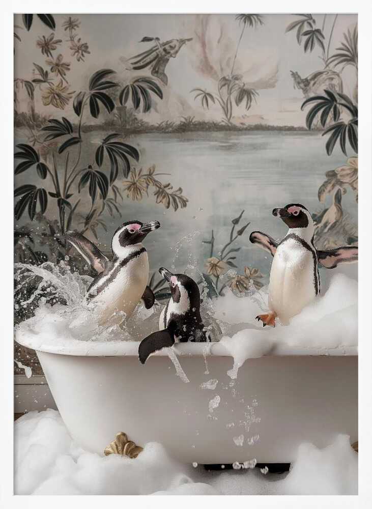 Penguin Splash Party Poster
