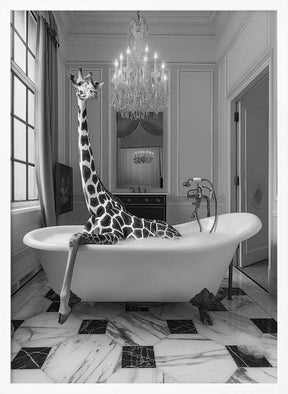 Giraffe Glam Soak Poster