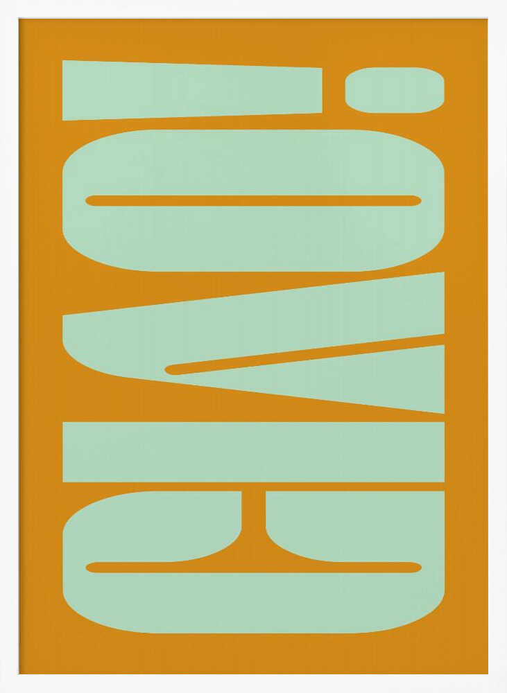 Mint Orange Harmony Poster